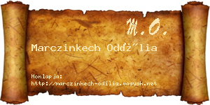 Marczinkech Odília névjegykártya